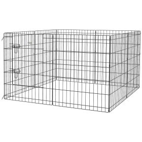 30inch Foldable Metal Exercise Pet Playpen Yard Dog Puppy Kennel Cage 8 Panel