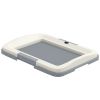 18" x 13" Pee Pad Holder, Dog Potty Tray for Indoor Outdoor, Easy to Clean Dog Training Toilet Pee Pad Tray, Grey