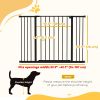 Pressure Fit Dog Gate Pet Barrier for stairs doorway, 29.9''- 42.1'' Width Black