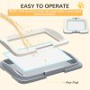 18" x 13" Pee Pad Holder, Dog Potty Tray for Indoor Outdoor, Easy to Clean Dog Training Toilet Pee Pad Tray, Grey