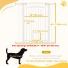 Dog Gate, Walk Through Pet Gate w/ Small Pet Door, Auto Close, for Doorways, House, Stair, 30"-41" W x 42" H