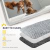 Double Room Design Whelping Box for Dogs with Whelping Pad, Clear Panels, Adjustable Entrance, for Small Dogs