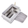 Stainless Steel Cat Litter Box with Lid, Extra Large Litter Pan with High Sides for Big Cats, Kitty Litter Box with Pedal Filter and Scoop, No Odor