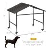Outdoor Dog Shelter with Wheels, Portable Wicker Animal Shelter for Small and Medium Sized Dogs, Dark Brown