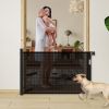 Retractable Baby Gate, Mesh Dog Gate for Doorways, Extends up to 76" Wide, 33" Tall Child Safety Gate for Doorways, Indoor & Outdoors, Stairs